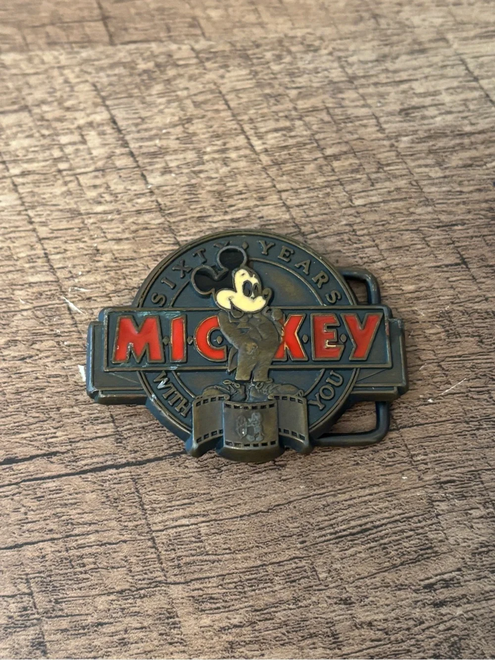 Mickey Mouse Vintage Lee NYNY Belt Buckle Commemorative 